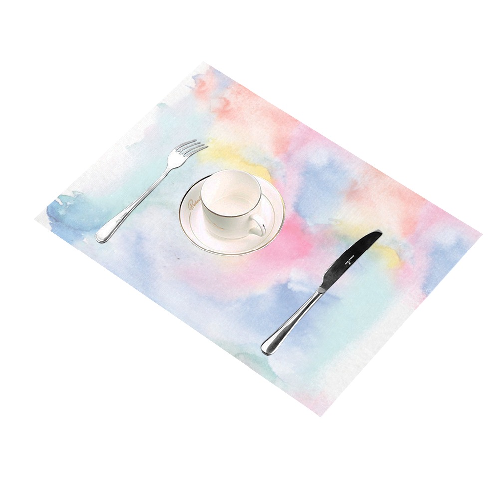 Colorful watercolor Placemat 14’’ x 19’’ (Set of 2)