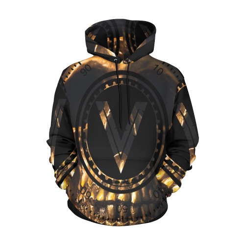 The Vault Gold All Over Print Hoodie for Men (USA Size) (Model H13)