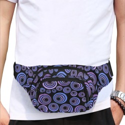 Retro Psychedelic Pretty Purple Pattern Fanny Pack/Small (Model 1677)