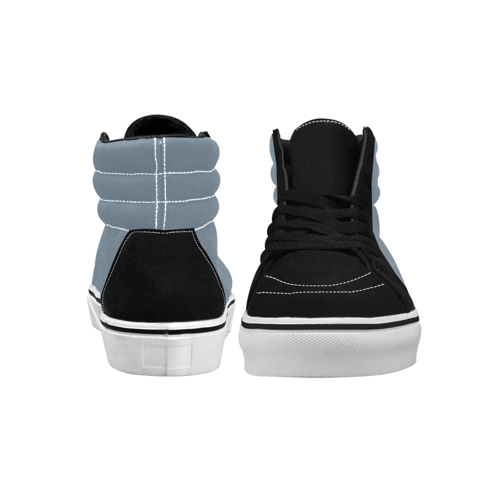 color light slate grey Women's High Top Skateboarding Shoes (Model E001-1)