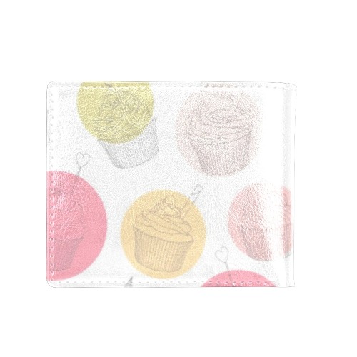 Colorful Cupcakes Bifold Wallet with Coin Pocket (Model 1706)