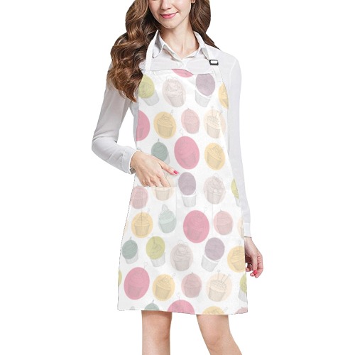 Colorful Cupcakes All Over Print Apron