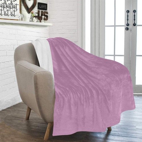 color mauve Ultra-Soft Micro Fleece Blanket 50"x60"