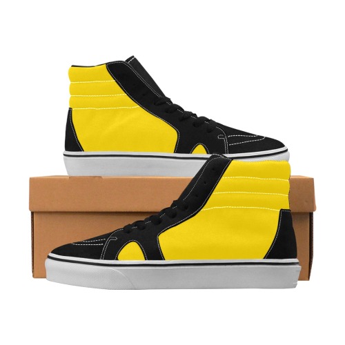 color gold Men's High Top Skateboarding Shoes (Model E001-1)