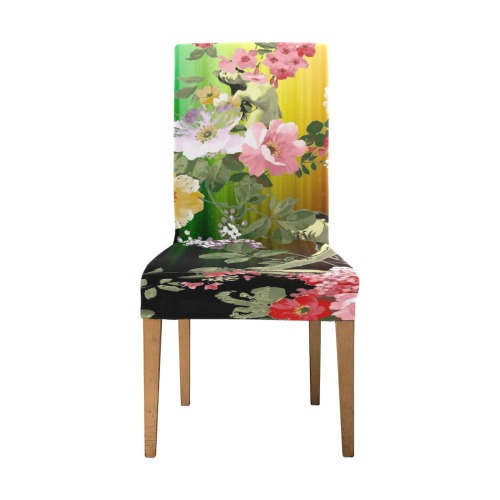 Rainbow Flora 1 Removable Dining Chair Cover