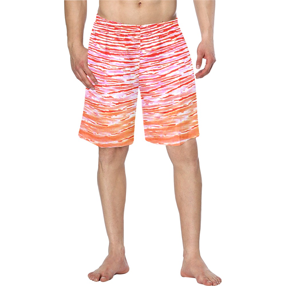 Orange and red water Men's Swim Trunk (Model L21)