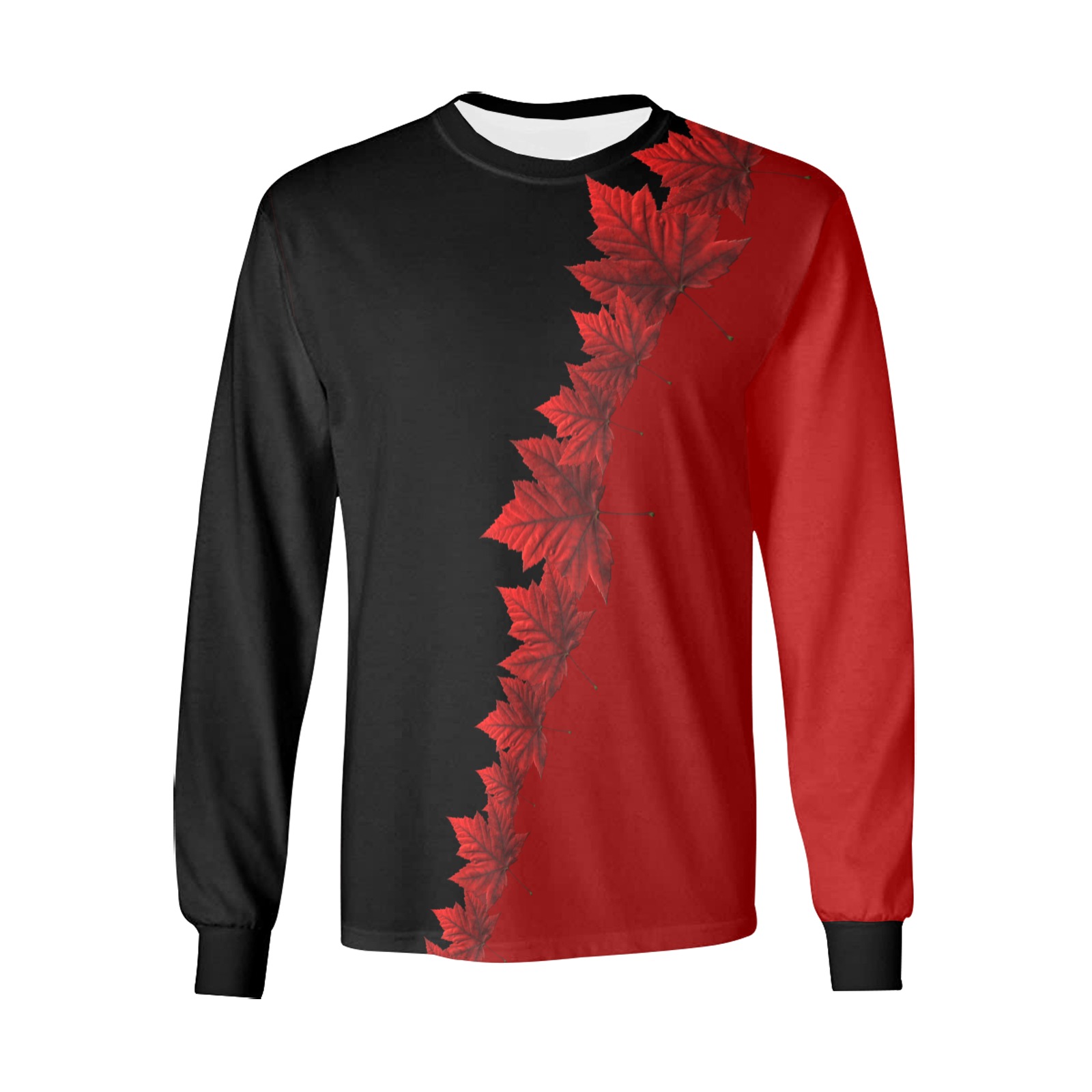 Kid's Canada Maple Leaf Shirts Long Sleeve Kids' All Over Print Long Sleeve T-shirt (Model T51)
