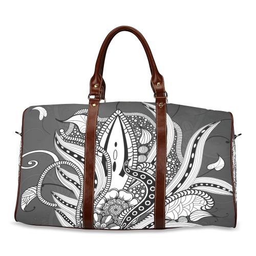 Elegant floral design Waterproof Travel Bag/Small (Model 1639)