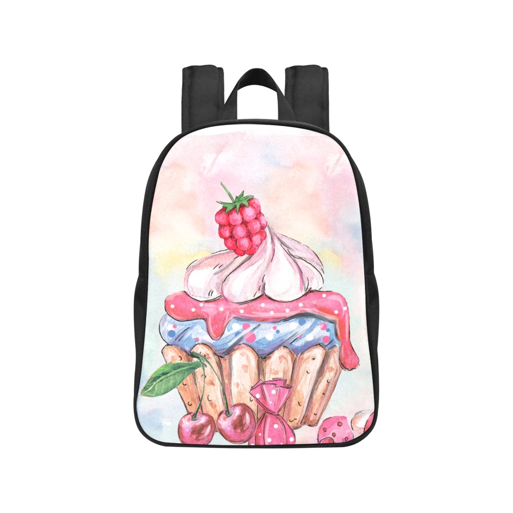 cupcake Fabric School Backpack (Model 1682) (Medium)