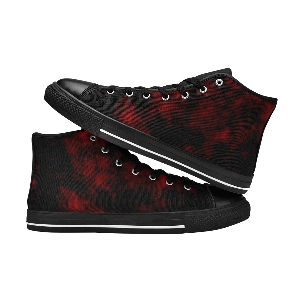 Necrosis - Red Women's Classic High Top Canvas Shoes (Model 017)