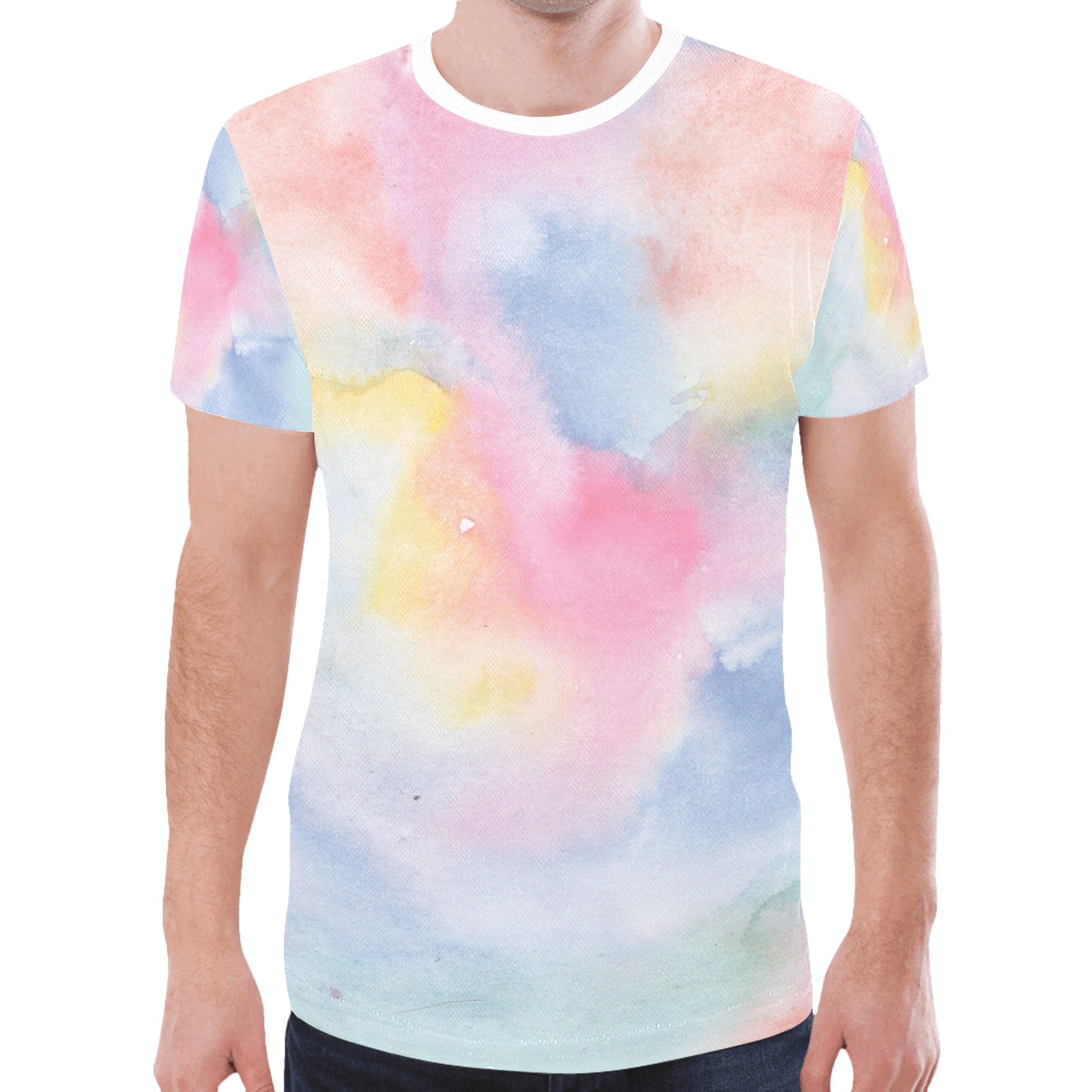 Colorful watercolor New All Over Print T-shirt for Men (Model T45)