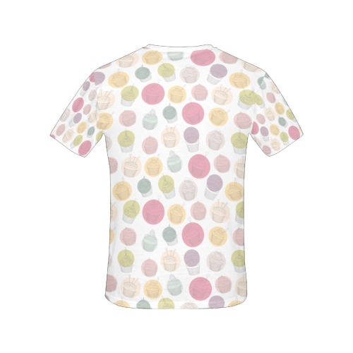 Colorful Cupcakes All Over Print T-Shirt for Women (USA Size) (Model T40)