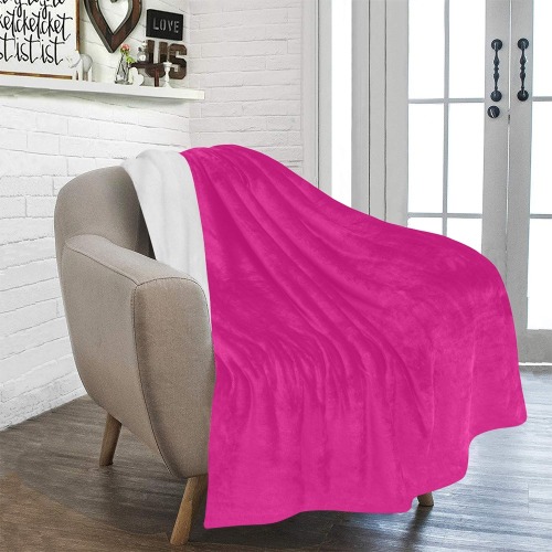 color Barbie pink Ultra-Soft Micro Fleece Blanket 50"x60"