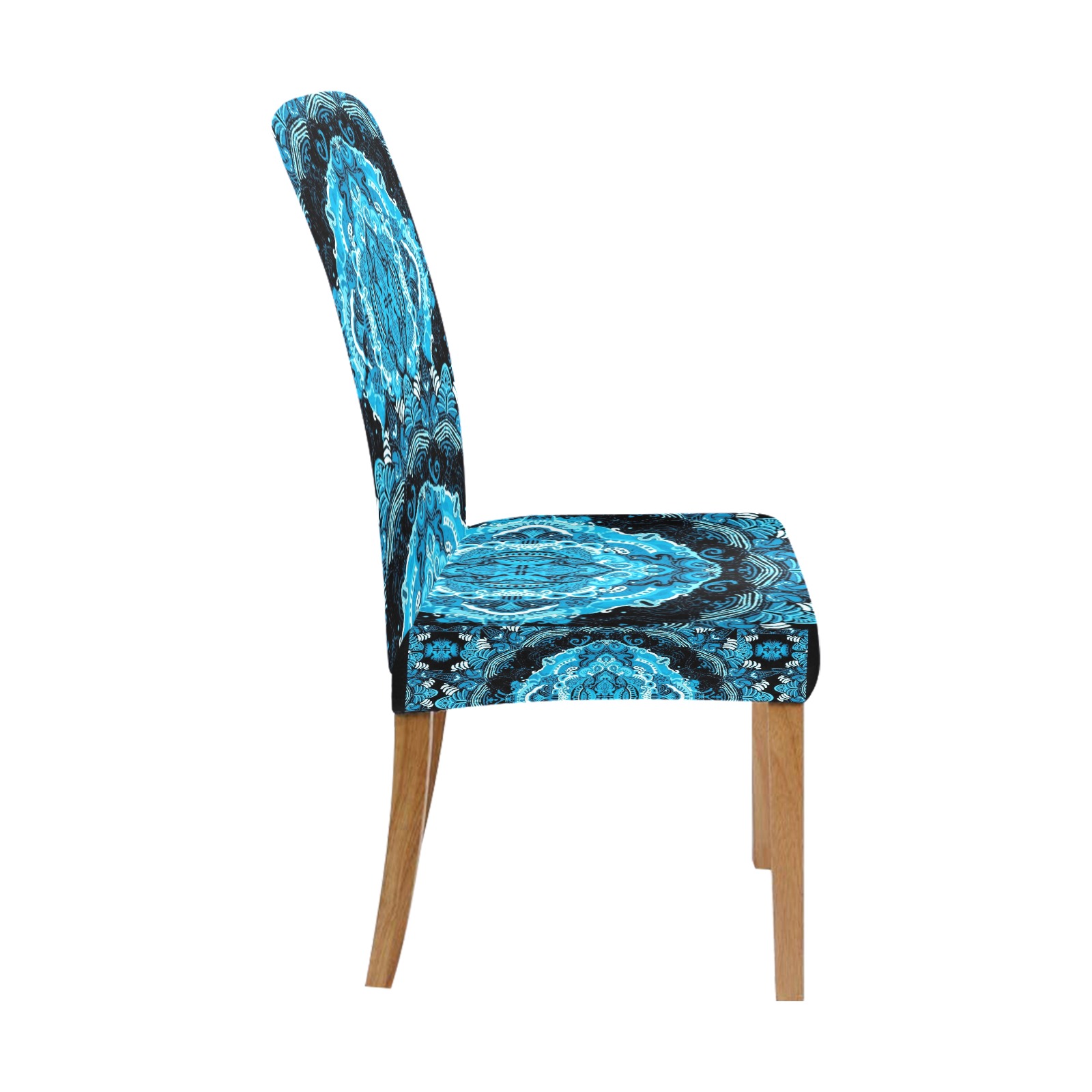 blue and black Removable Dining Chair Cover ID D5528479