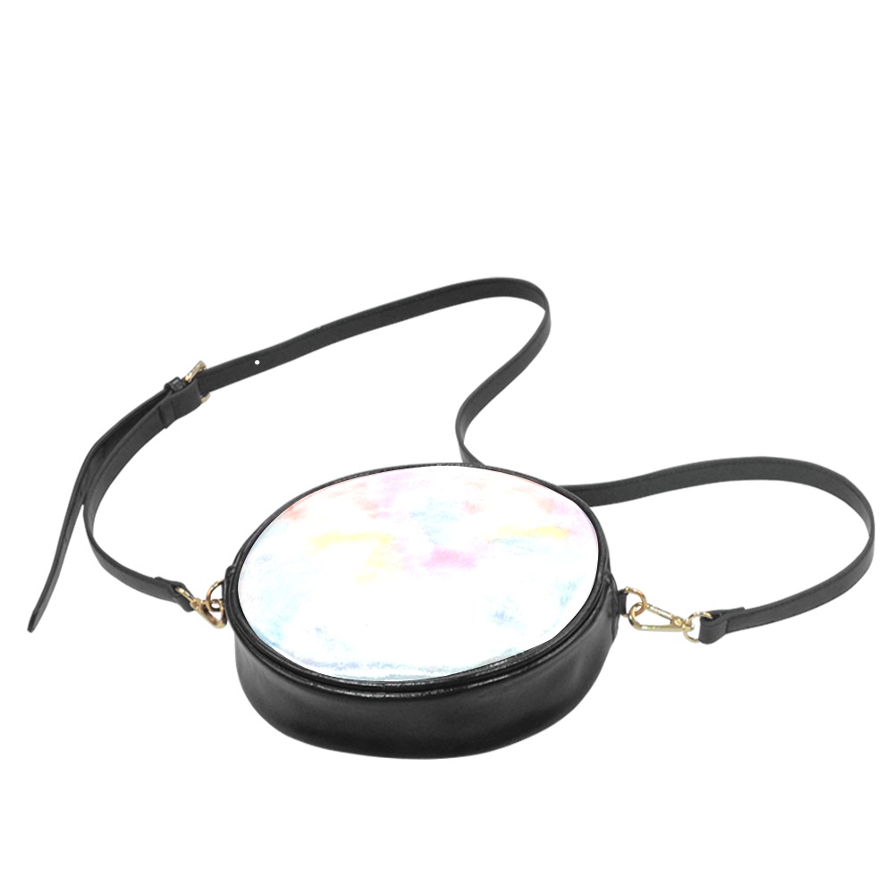 Colorful watercolor Round Sling Bag (Model 1647)