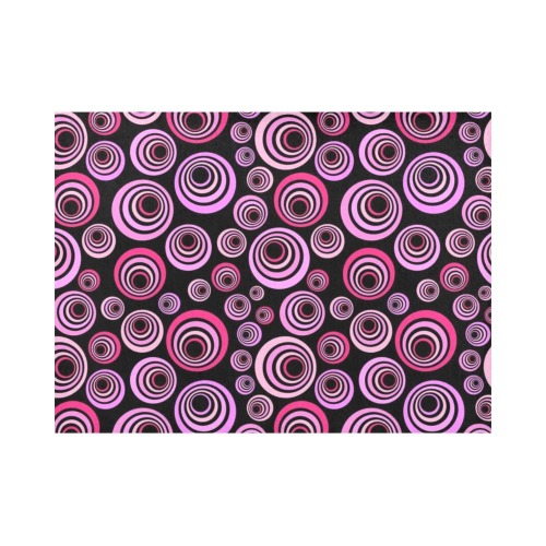 Retro Psychedelic Pretty Pink Pattern Placemat 14’’ x 19’’ (Set of 4)