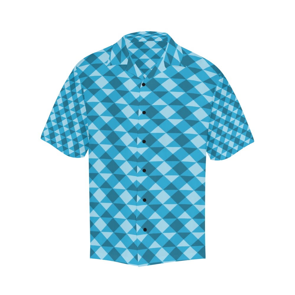 hawain-blue diamond Hawaiian Shirt (Model T58)