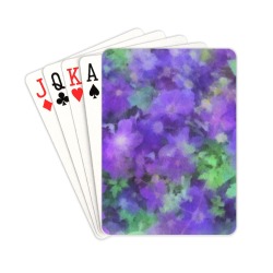 Jackmanii Clematis Watercolor Playing Cards 2.5"x3.5"