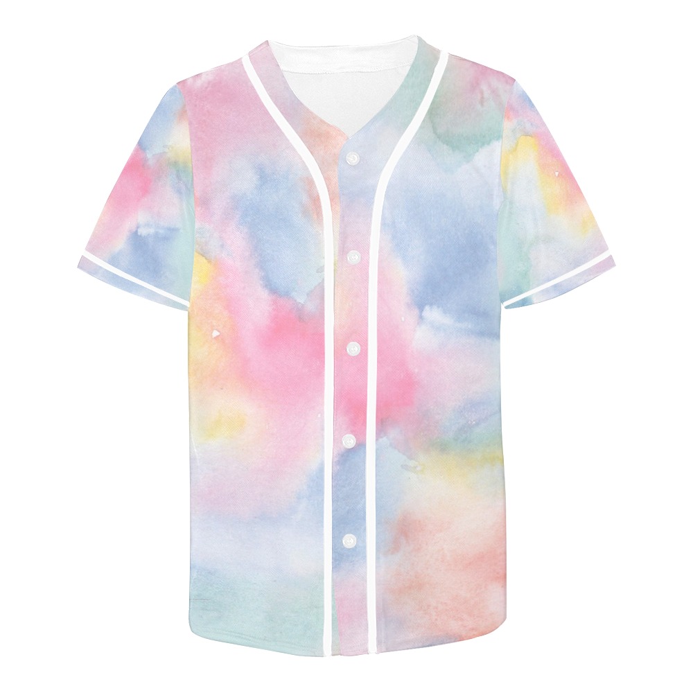 Colorful watercolor All Over Print Baseball Jersey for Men (Model T50)