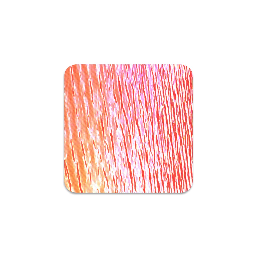 Orange and red water Square Coaster