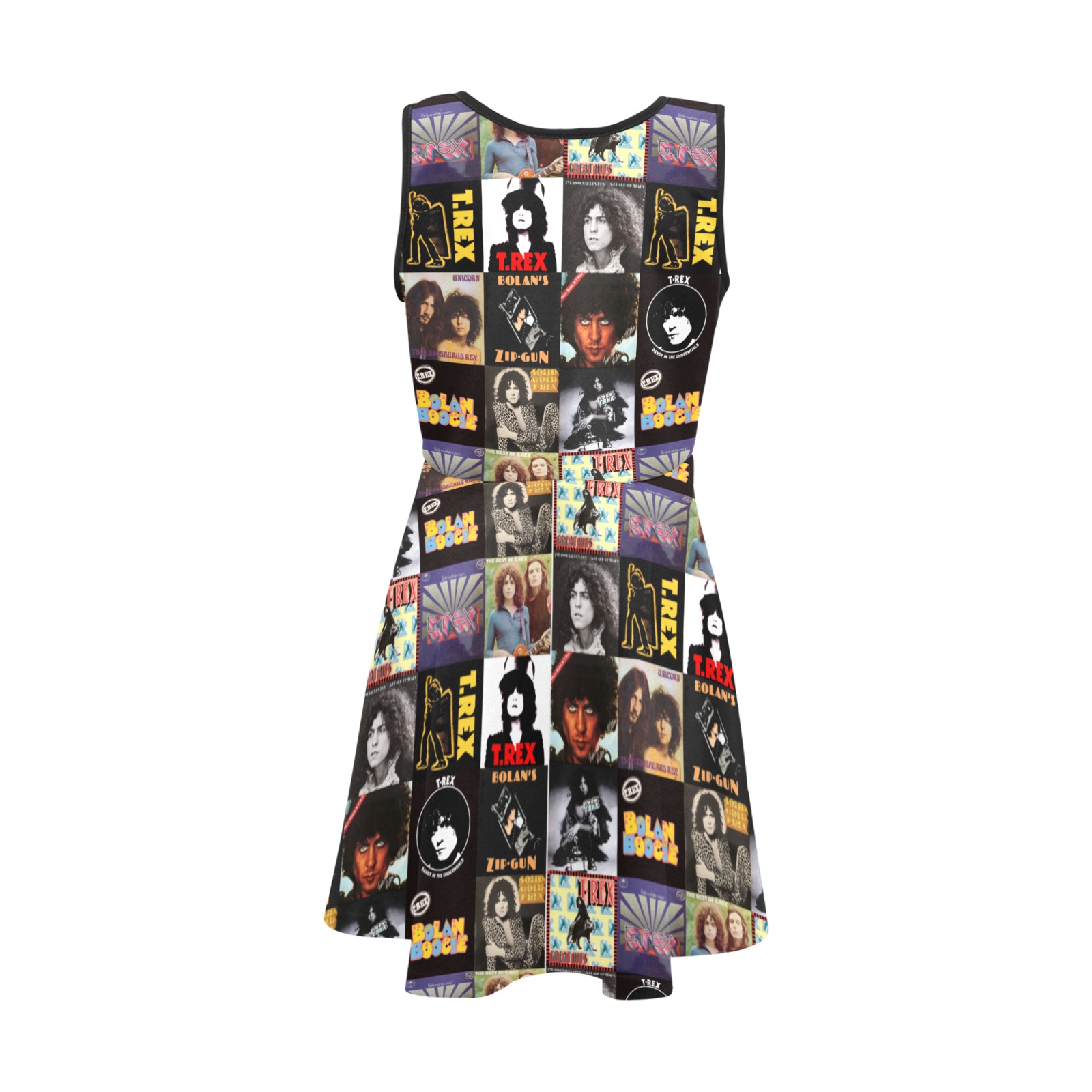 Marc Bolan & T.Rex Album Children's Dress Girls' Sleeveless Sundress (Model D56)