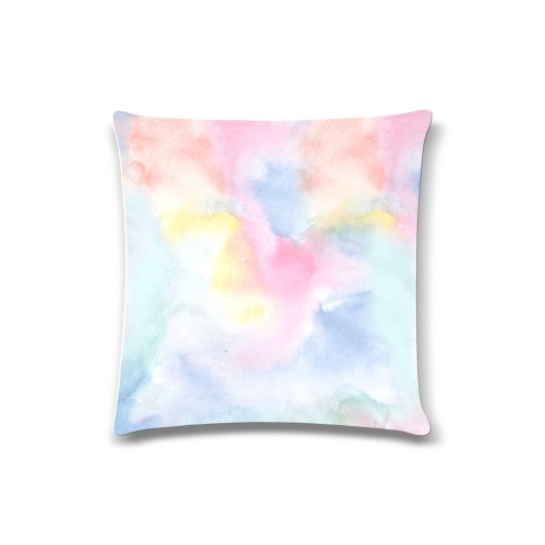 Colorful watercolor Custom Pillow Case 16"x16"  (One Side Printing) No Zipper