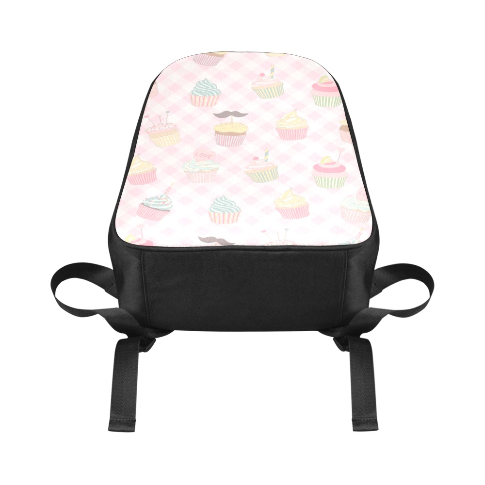 Cupcakes Fabric School Backpack (Model 1682) (Large)