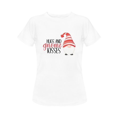 hugs and gnome kisses Women's T-Shirt in USA Size (Front Printing Only)