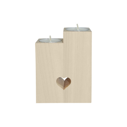 pink houses Wooden Candle Holder (Without Candle)