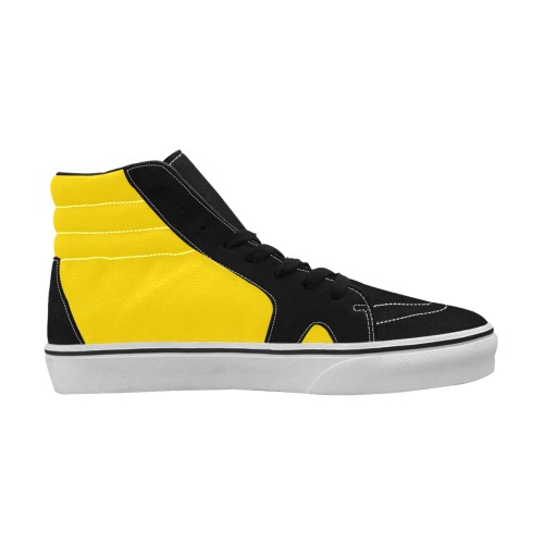 color gold Men's High Top Skateboarding Shoes (Model E001-1)