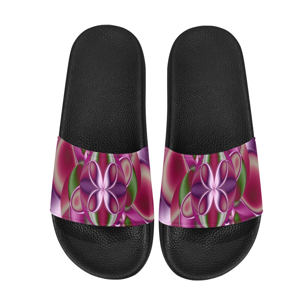 Pink Twirler Women's Slide Sandals (Model 057)