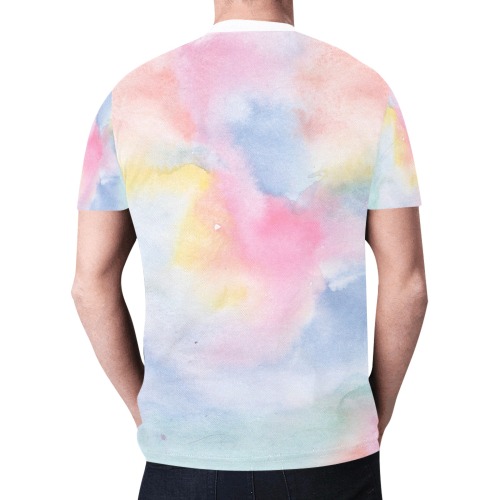 Colorful watercolor New All Over Print T-shirt for Men (Model T45)