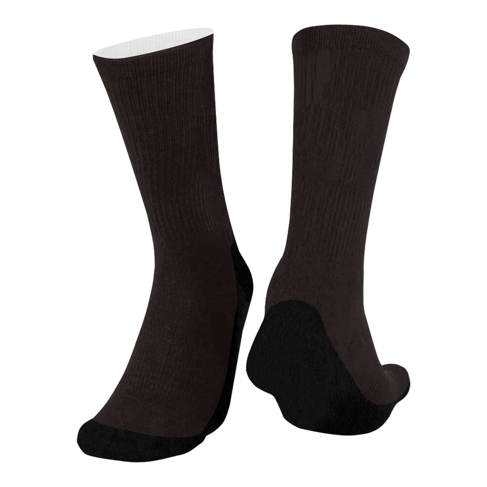 color licorice Mid-Calf Socks (Black Sole)