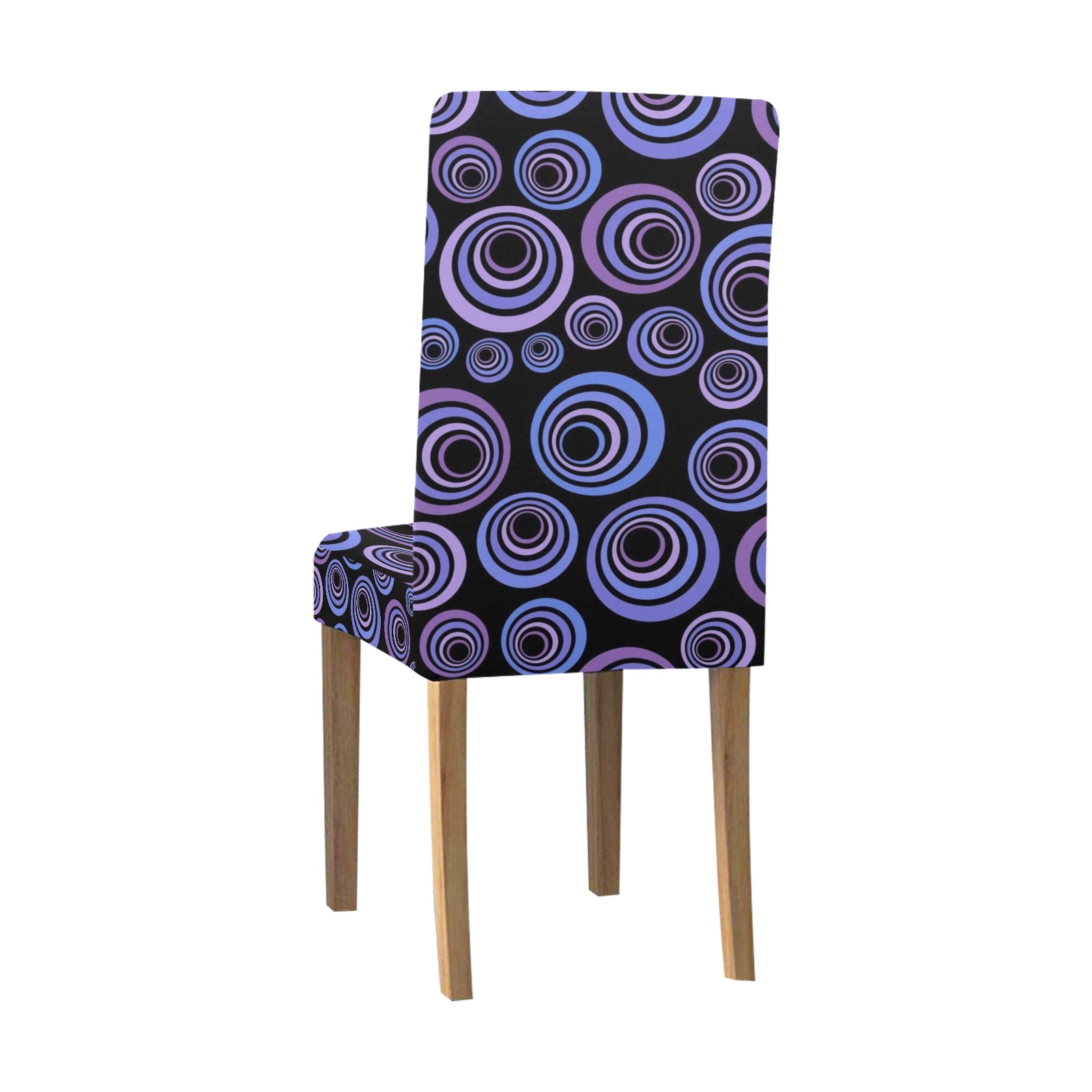 Retro Psychedelic Pretty Purple Pattern Removable Dining Chair Cover