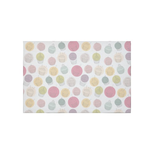 Colorful Cupcakes Cotton Linen Wall Tapestry 60"x 40"