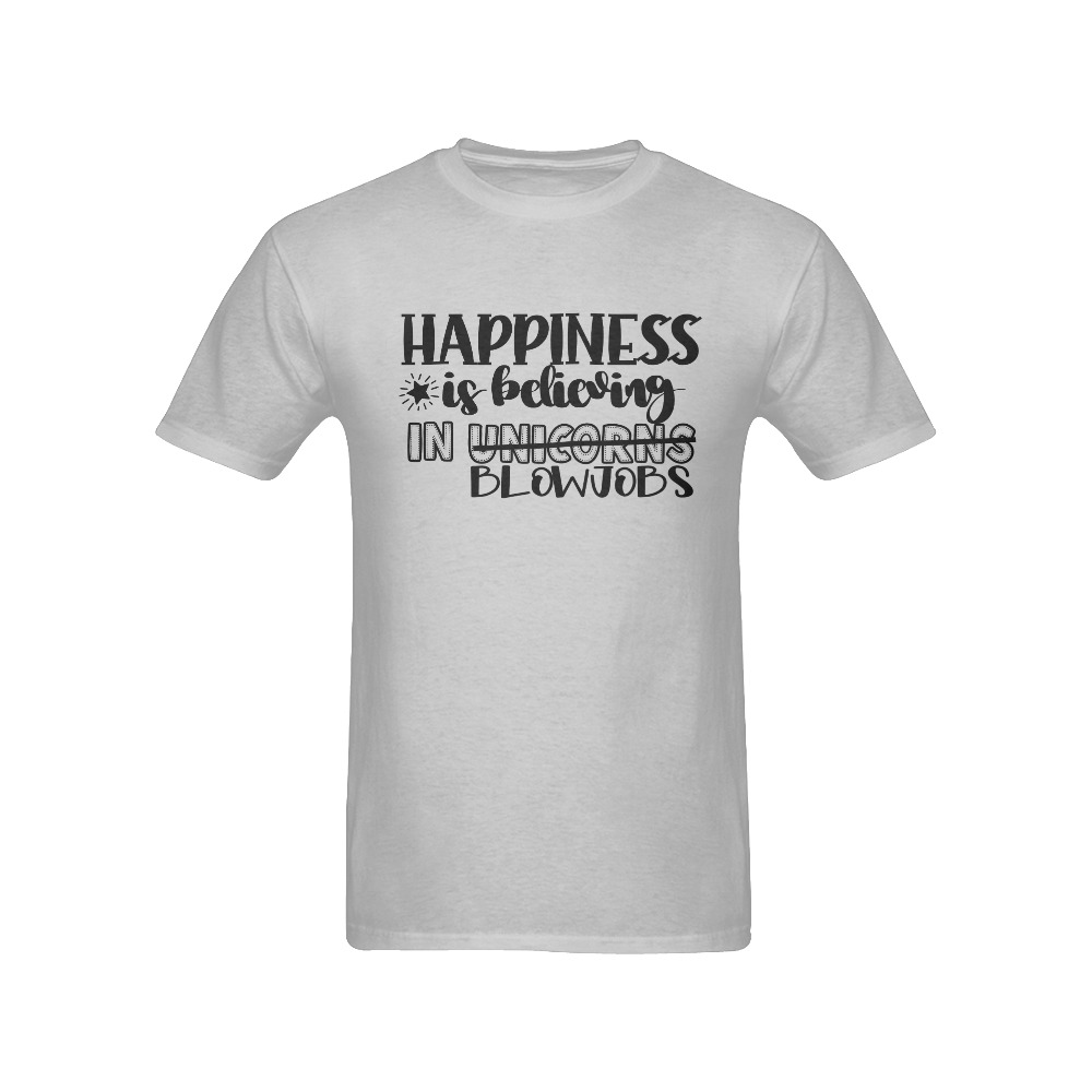 Hapiness is believing Men's T-Shirt in USA Size (Front Printing Only)