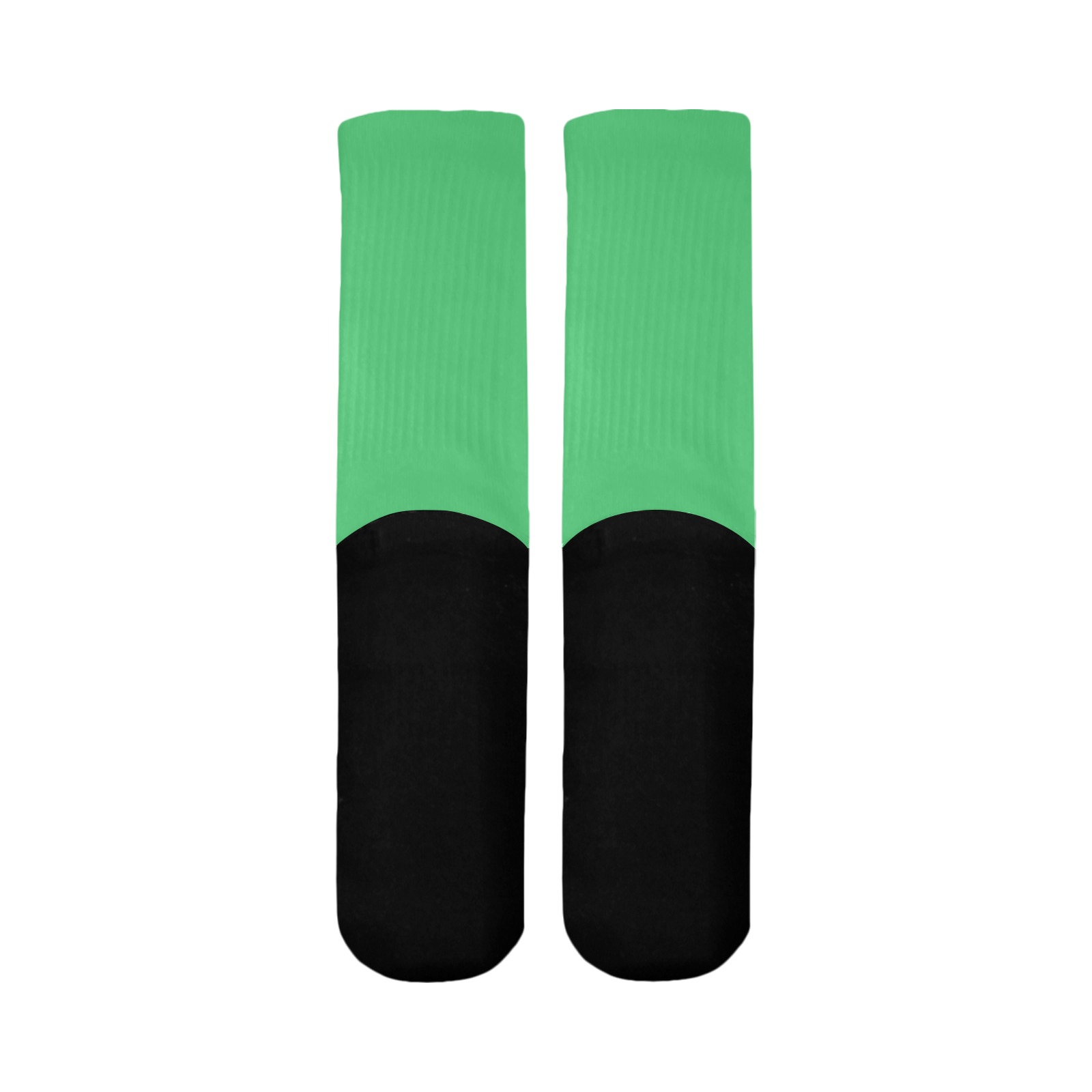 color Paris green Mid-Calf Socks (Black Sole)