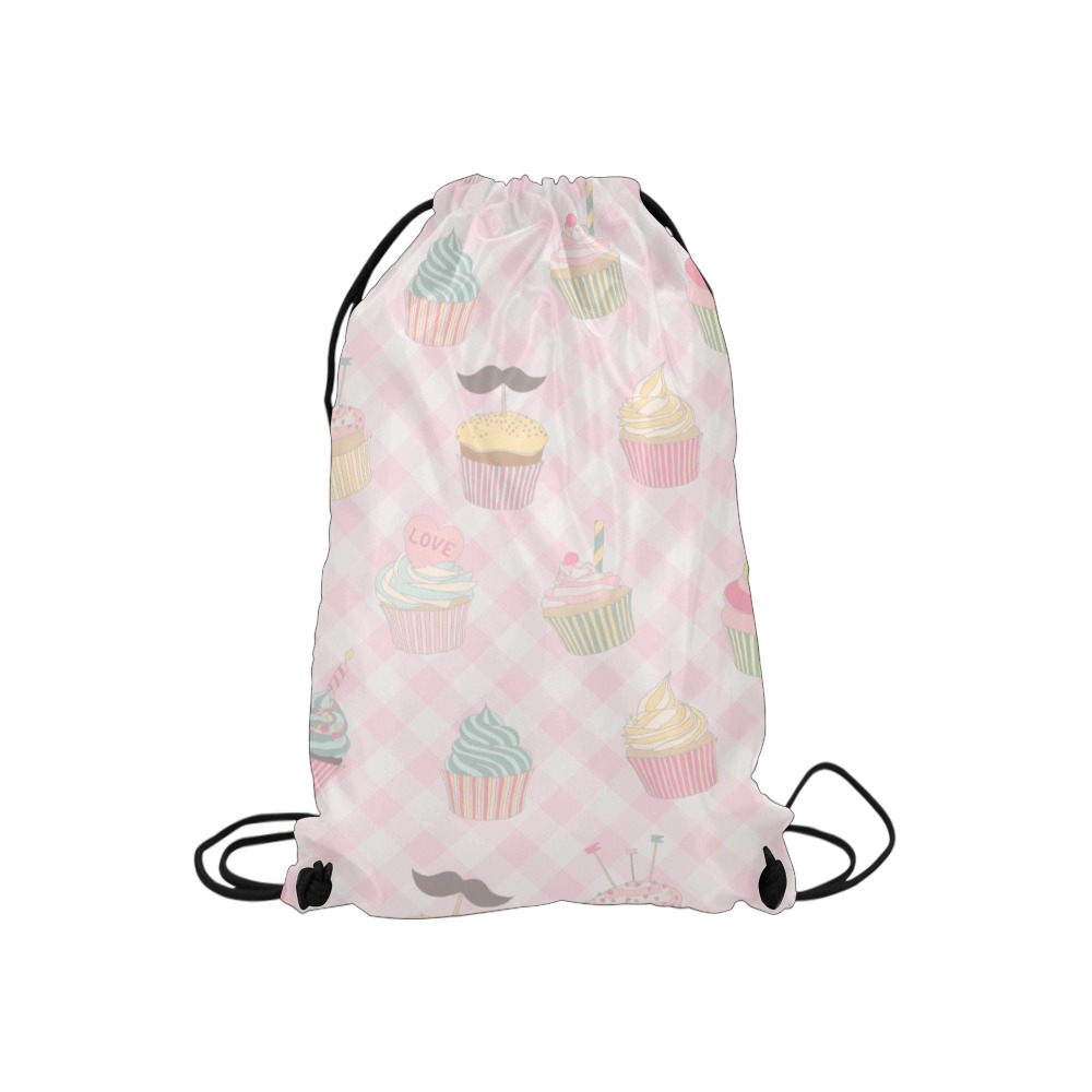 Cupcakes Small Drawstring Bag Model 1604 (Twin Sides) 11"(W) * 17.7"(H)