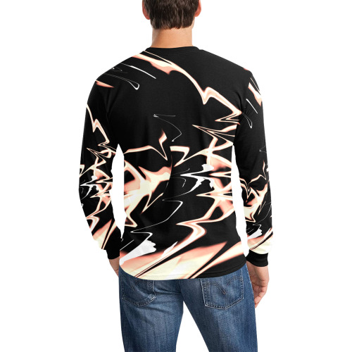Abstrait Lumière Cuivre Men's All Over Print Long Sleeve T-shirt (Model T51)