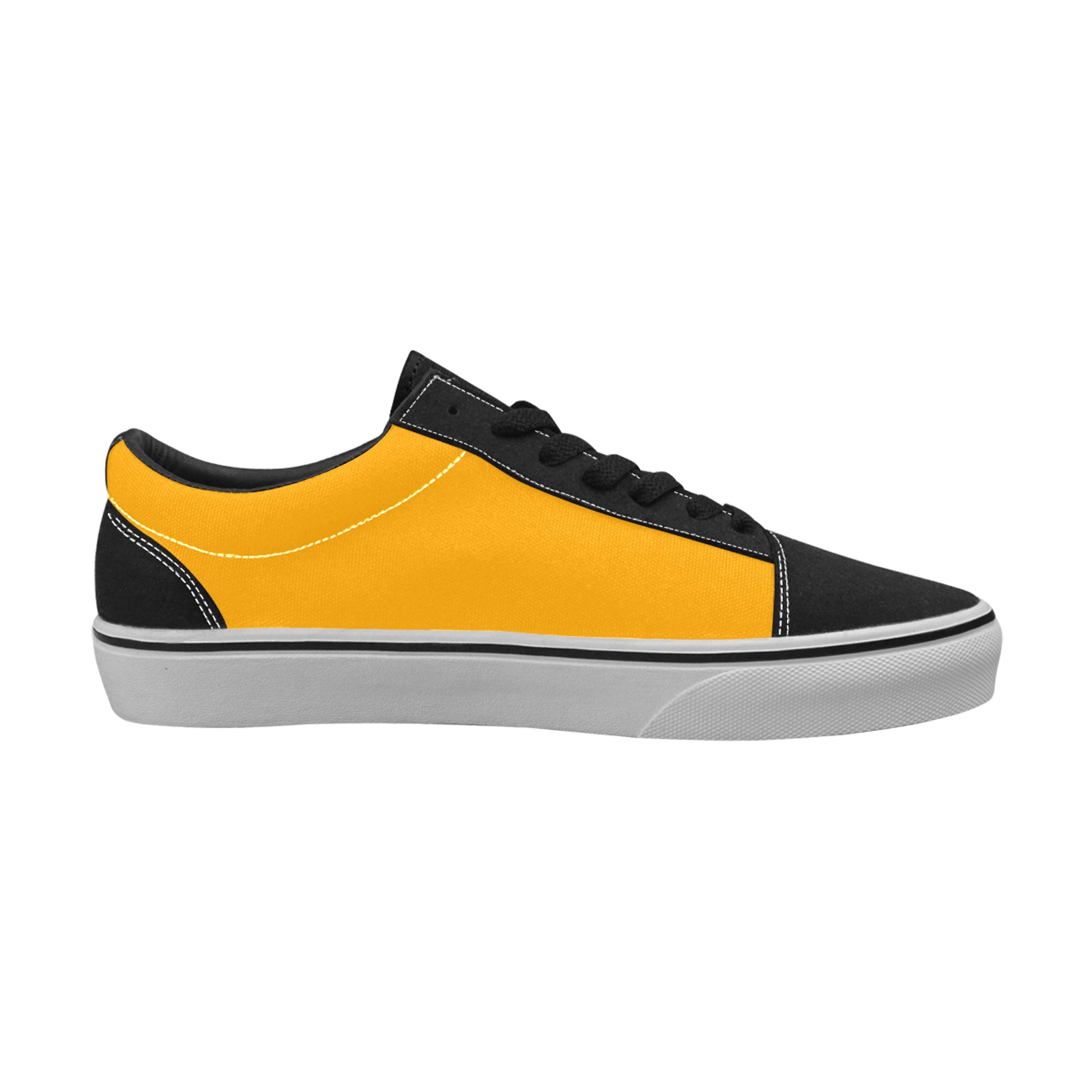 color orange Men's Low Top Skateboarding Shoes (Model E001-2)
