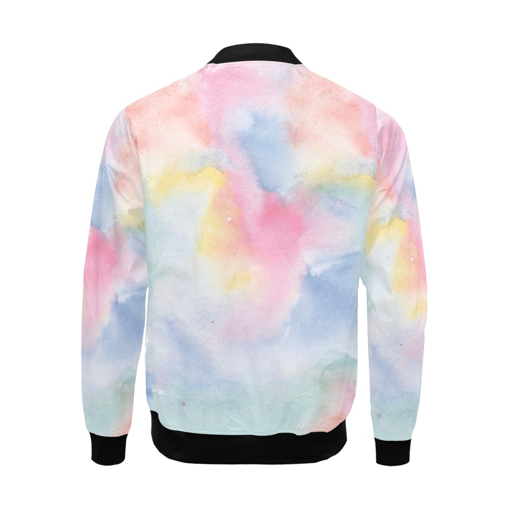 Colorful watercolor All Over Print Bomber Jacket for Men (Model H19)