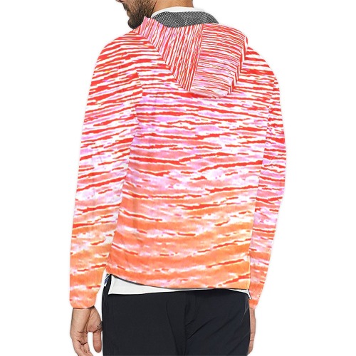Orange and red water Unisex All Over Print Windbreaker (Model H23)