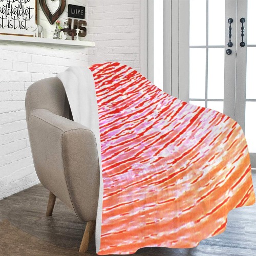 Orange and red water Ultra-Soft Micro Fleece Blanket 60"x80"