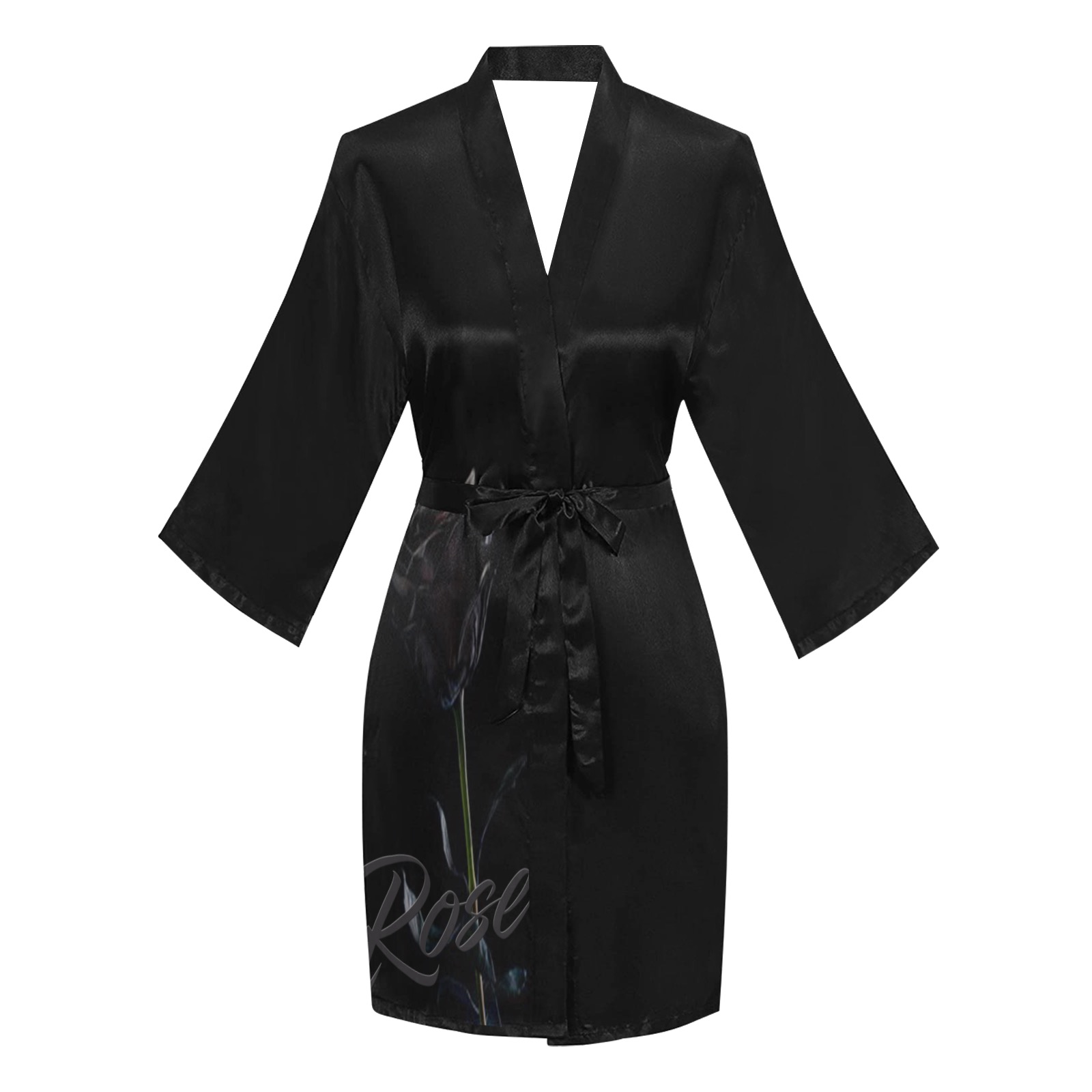 Black Rose Long Sleeve Kimono Robe ID D5573903