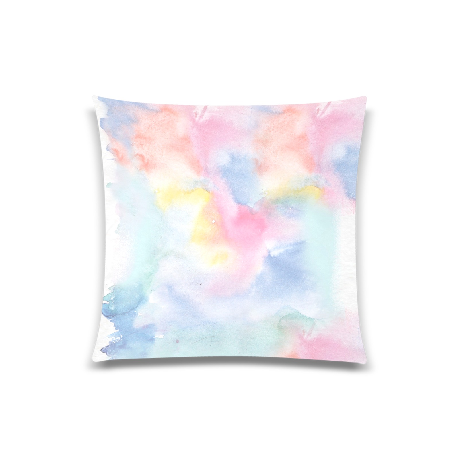 Colorful watercolor Custom Zippered Pillow Case 20"x20"(One Side)
