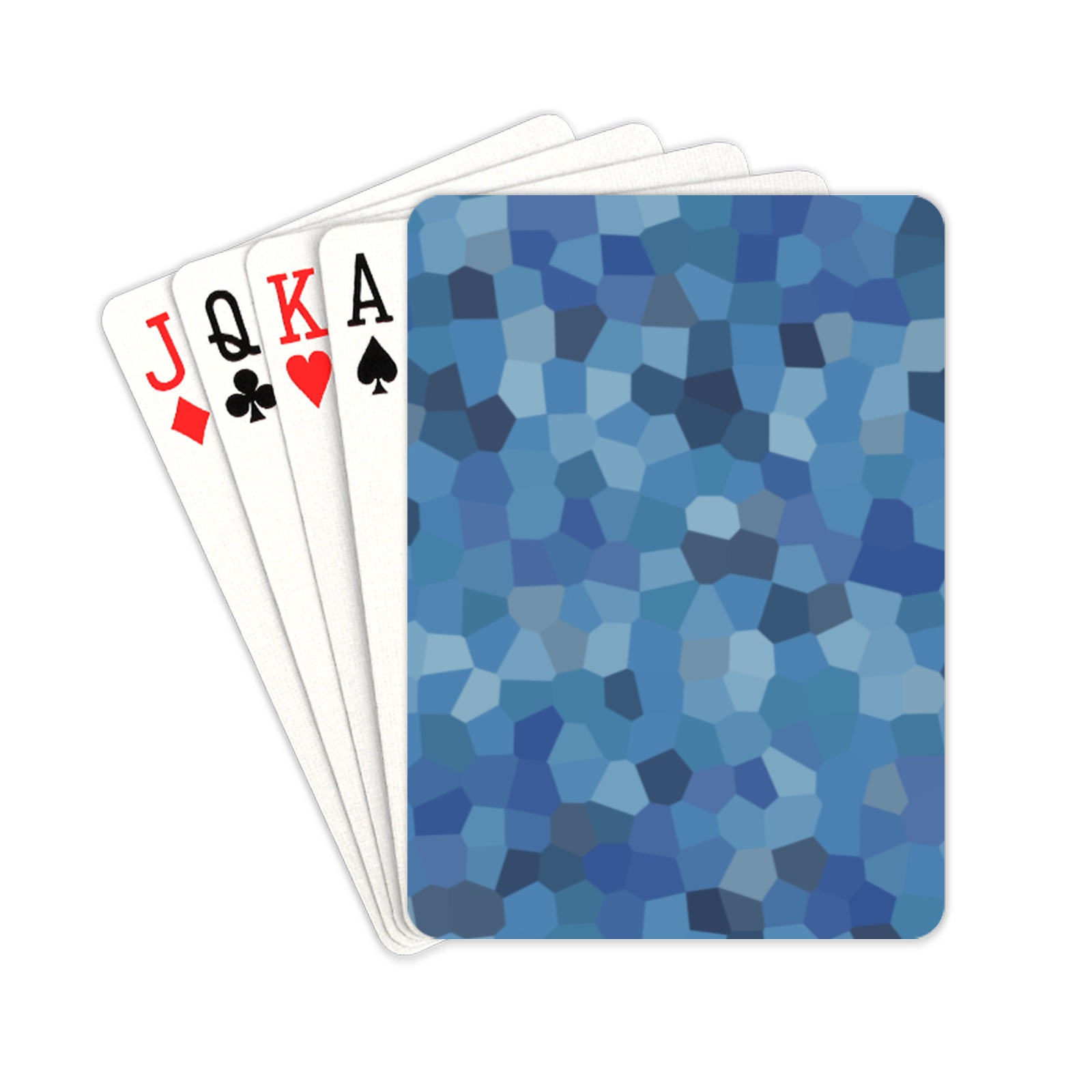 Blue Crystals Abstract Playing Cards 2.5"x3.5"
