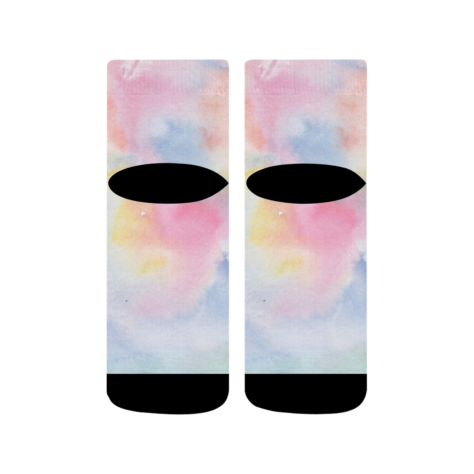 Colorful watercolor Quarter Socks