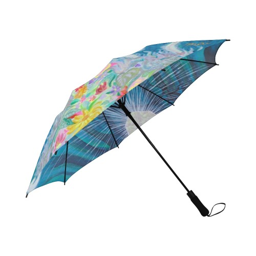 Night Garden Semi-Automatic Foldable Umbrella (Model U05)