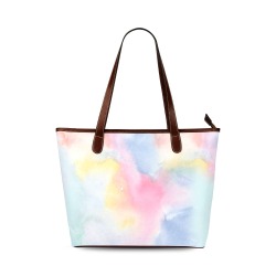 Colorful watercolor Shoulder Tote Bag (Model 1646)