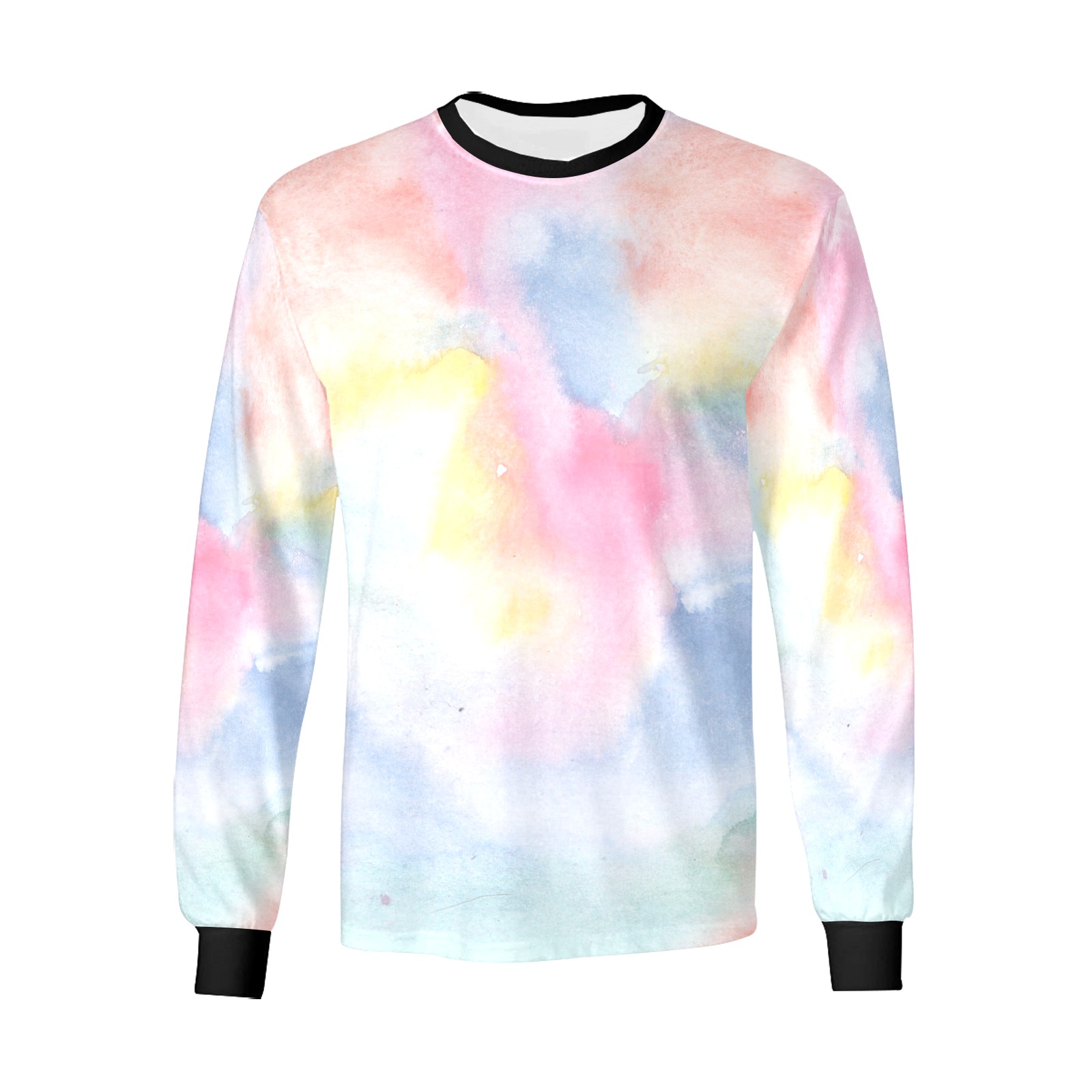 Colorful watercolor Men's All Over Print Long Sleeve T-shirt (Model T51)